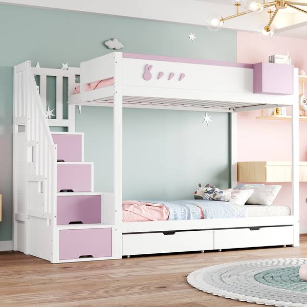 Etagenbetten K-1010 Rosé