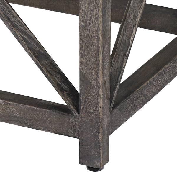 Beistelltisch FLORE-B Grau - Mango - Polycarbonat - 45 x 55 x 45 cm