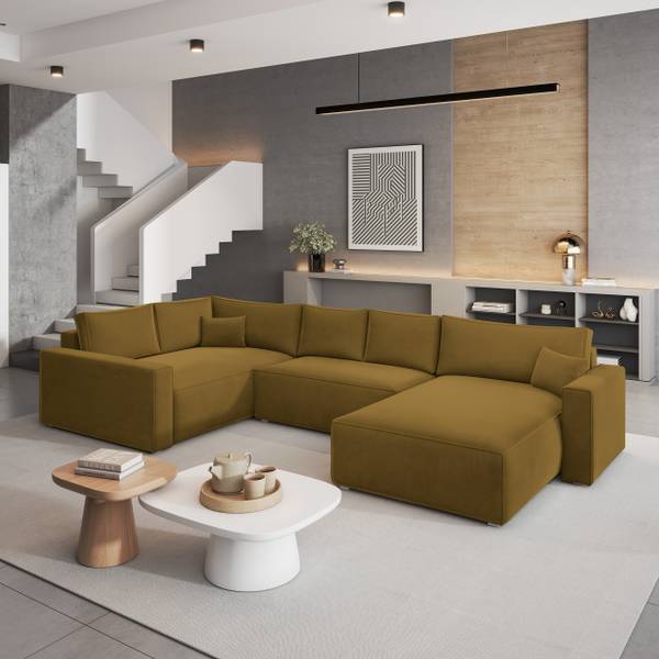 Ecksofa VELAMI M Gelb