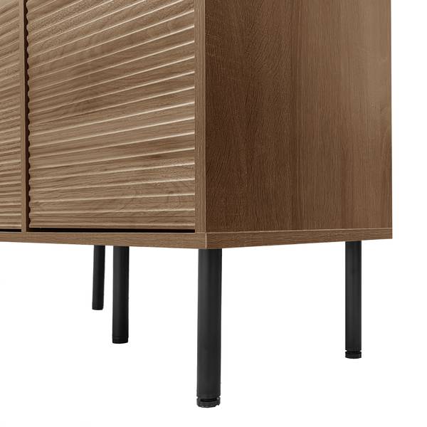 Hoher Badezimmerschrank CB04 Braun - Holzwerkstoff - 35 x 165 x 76 cm