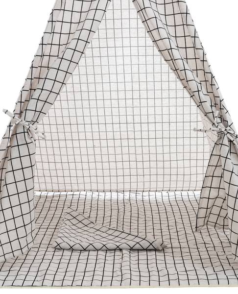 Spielzelt Esna Grau - Textil - 120 x 155 x 120 cm