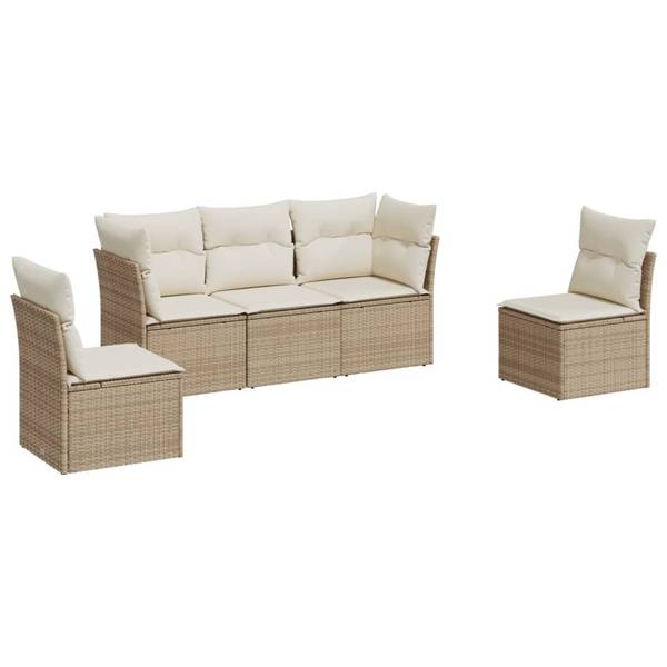 Loungeset 3035148-1 (5-delig) beige - crèmekleurig - wit