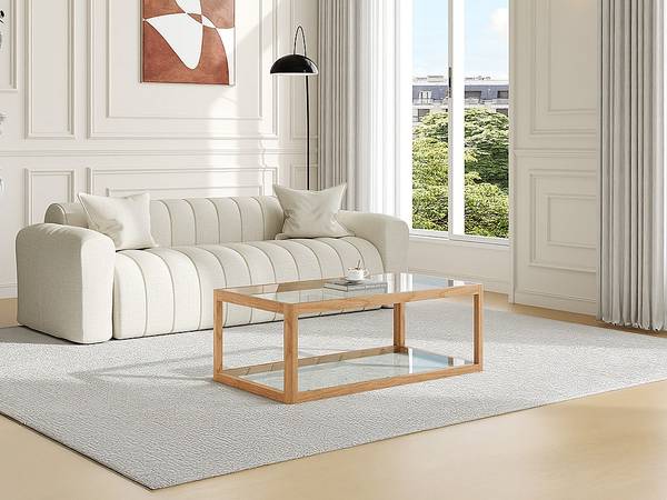 Couchtisch ZUNARIL Braun - Glas - 110 x 40 x 60 cm
