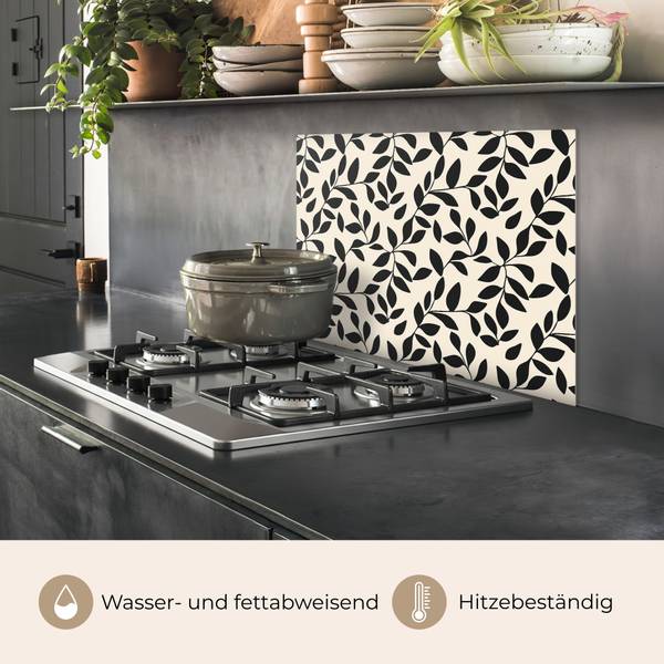 SPRITZSCHUTZ KÜCHE Blätter 70 x 55 cm