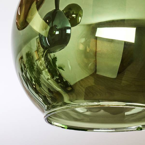 Deckenleuchte Cesaro Blau - Grün - Aluminium - Klarglas - 31 x 28 x 70 cm