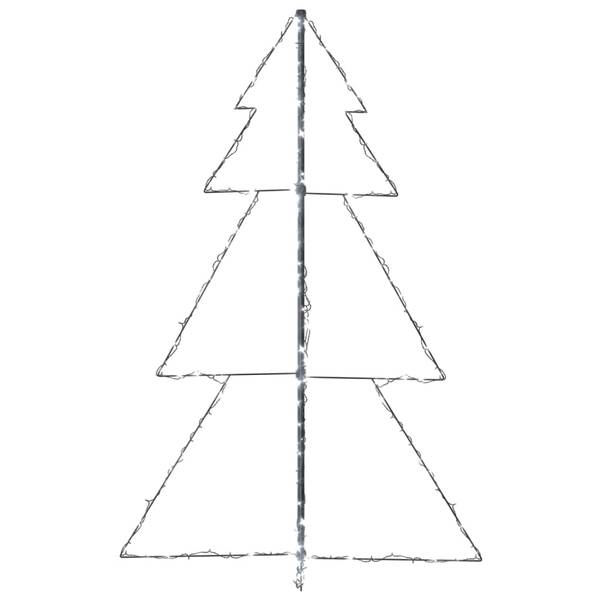 Weihnachtskegelbaum 3009952 Weiß - Metall - 98 x 150 x 98 cm