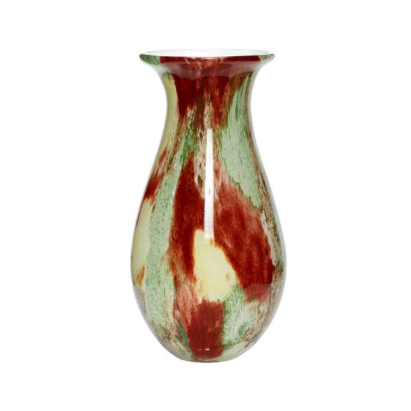 Vase Kaleido Rot - Klarglas - Farbglas - Milchglas - Spiegelglas - 15 x 30 x 15 cm