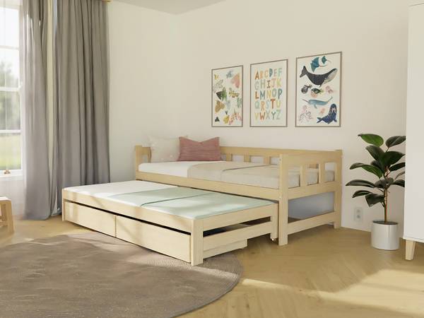 Bett 3in1 FENCE 6 Holz - Lackiert