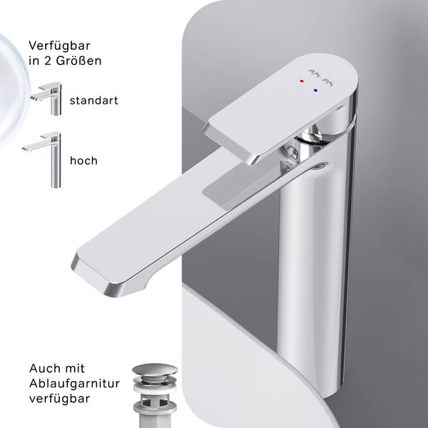 Waschtischarmatur Wasserhahn Flash Silber - Messing - 5 x 26 x 14 cm