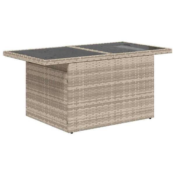 Loungeset 3036731 set van 7 lichtgrijs