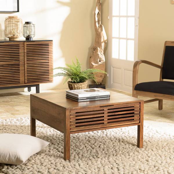 Couchtische ALIX Braun - Holz teilmassiv - 70 x 41 x 70 cm