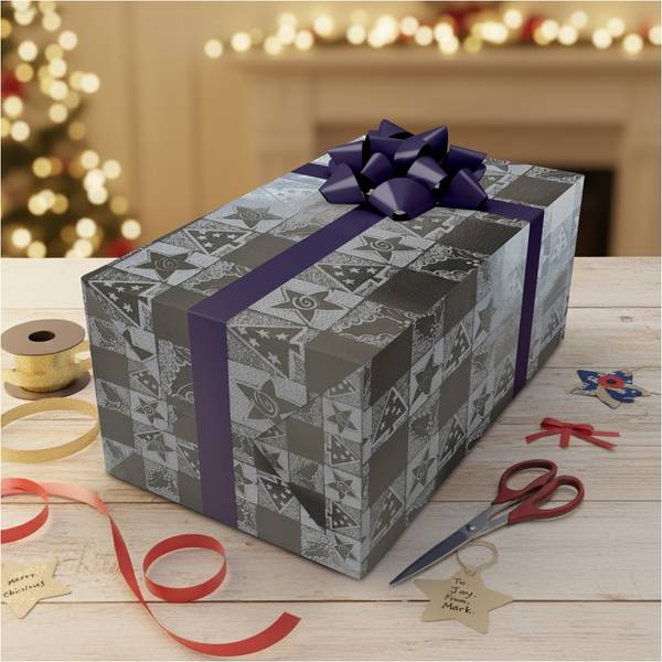 Geschenkpapier PAPERHIT Grau - Papier - 57 x 57 x 2500 cm