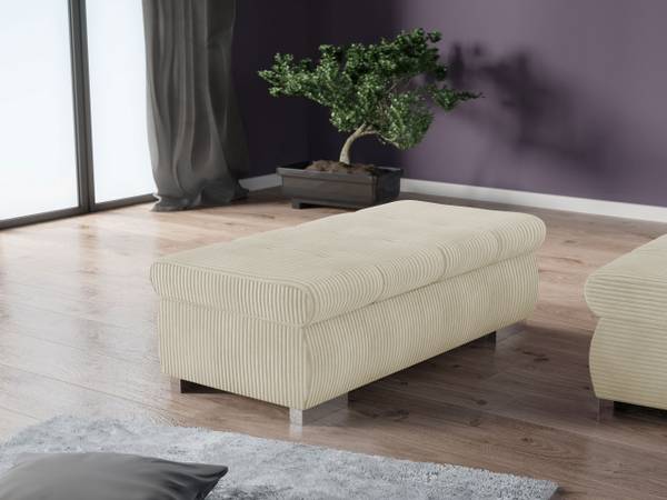 Polsterhocker Orkan 2 Cremeweiß