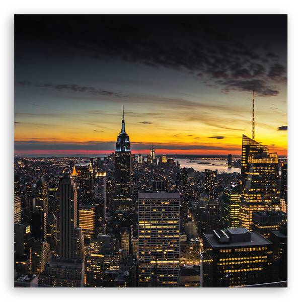 Bild auf leinwand New York City Panorama 40 x 40 cm