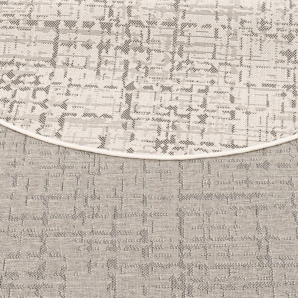 In & Outdoor Teppich Oslo Trend Rund Cremeweiß - 200 x 200 cm