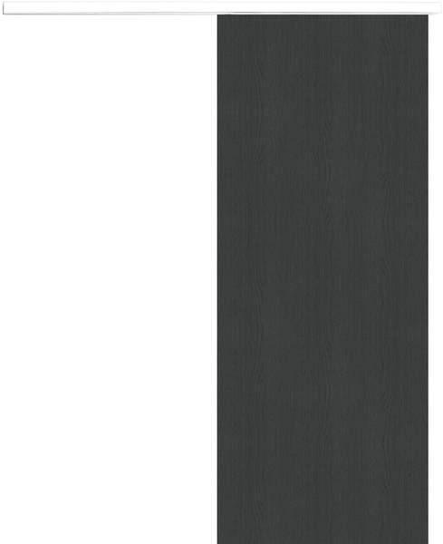 Porte Grey OAK Rail alu2949 Noir - En partie en bois massif - 83 x 3 x 4 cm