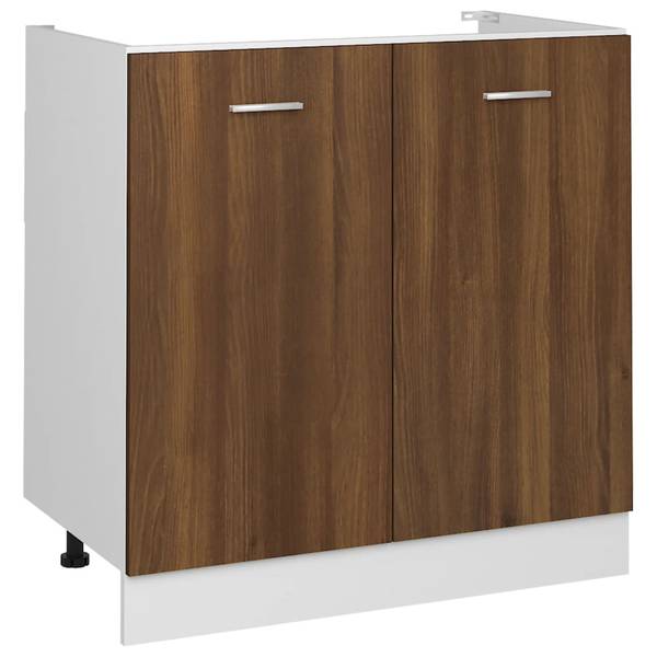 Hangende Kast 3016496-2 bruin - donker eikenhout - 80 x 81 x 46 cm
