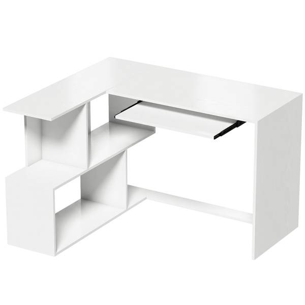 Computertisch 836-629V90WT Weiß - Holzwerkstoff - 100 x 76 x 120 cm