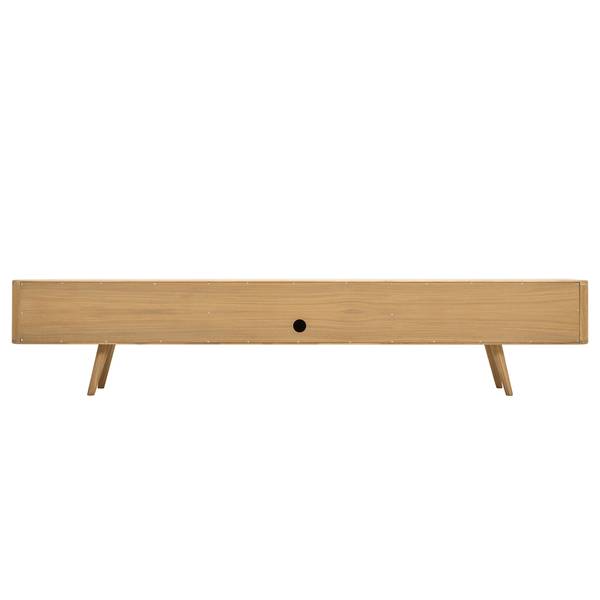 TV-Lowboard Loca I Wildeiche teilmassiv - Weiß / Wildeiche - Breite: 225 cm