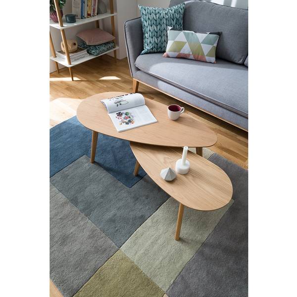 Couchtisch-Set Kazin 2er-Set Eiche teilmassiv - Eiche