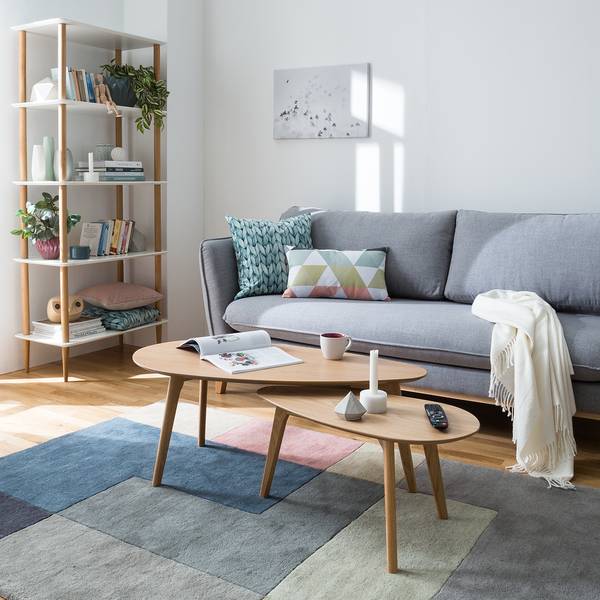 Couchtisch-Set Kazin 2er-Set Eiche teilmassiv - Eiche