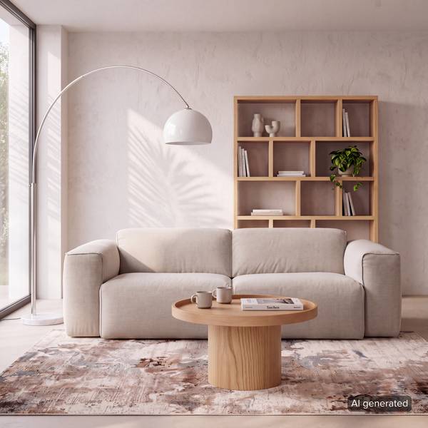 2-Sitzer Sofa HUDSON Webstoff Saia: Beige