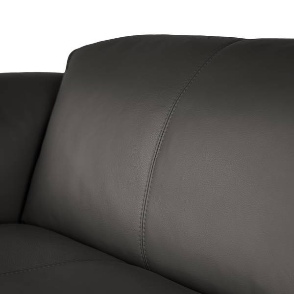 Canapé 3 places HUDSON Cuir véritable Neka : Gris