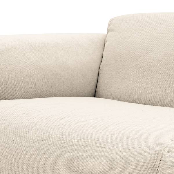 Ecksofa HUDSON 3-Sitzer mit Longchair Webstoff Saia: Beige - Breite: 251 cm - Longchair davorstehend links
