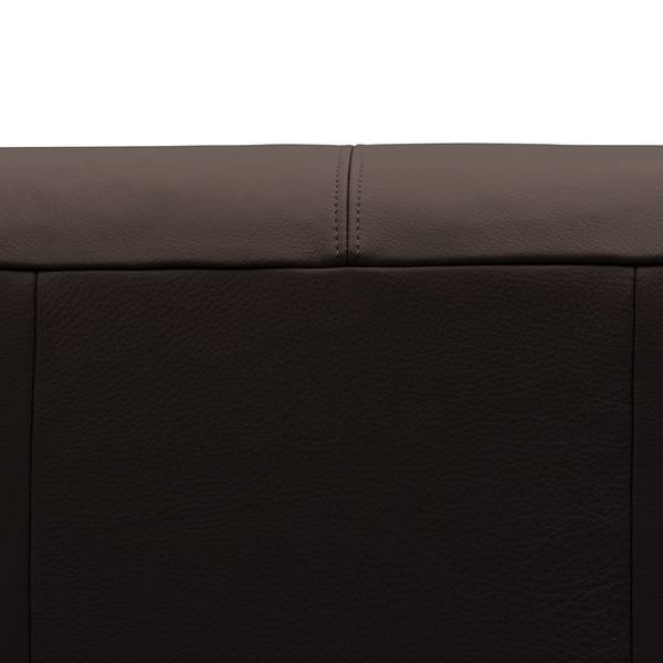 Wohnlandschaft HUDSON Echtleder Neka: Dunkelbraun - Longchair davorstehend links / Ottomane rechts