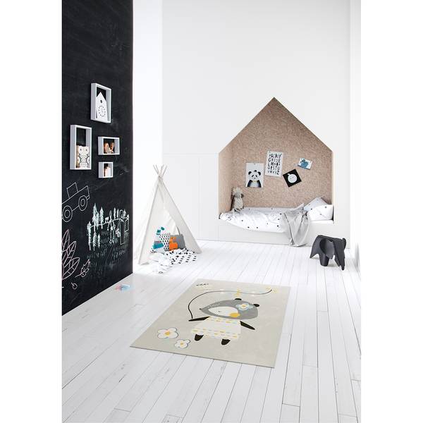 Kinderteppich Canvas II Mischgewebe - Taupe - Taupe