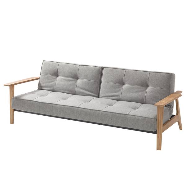 Klappsofa Splitback Frej Stoff Mixed Dance: 521 Grey - Eiche Hell