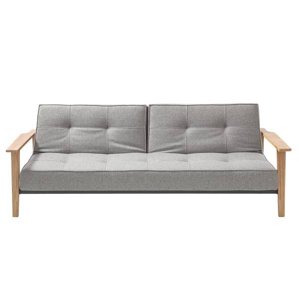 Klappsofa Splitback Frej Stoff Mixed Dance: 521 Grey - Eiche Hell