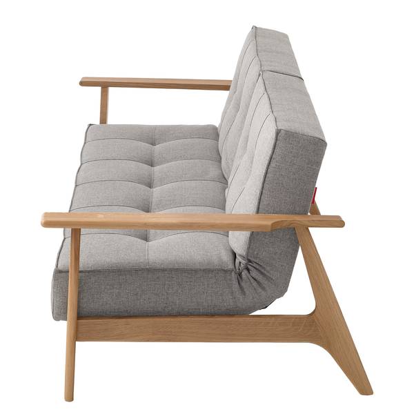 Klappsofa Splitback Frej Stoff Mixed Dance: 521 Grey - Eiche Hell