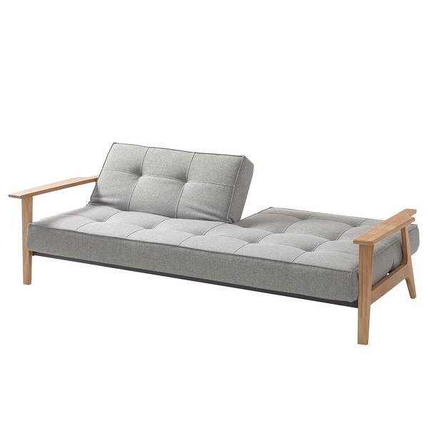 Klappsofa Splitback Frej Stoff Mixed Dance: 521 Grey - Eiche Hell