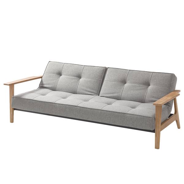 Klappsofa Splitback Frej Stoff Mixed Dance: 521 Grey - Eiche Hell