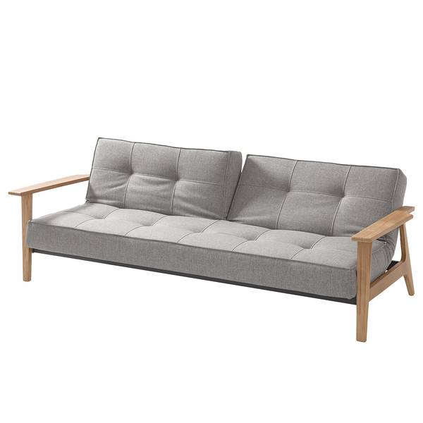 Klappsofa Splitback Frej Stoff Mixed Dance: 521 Grey - Eiche Hell