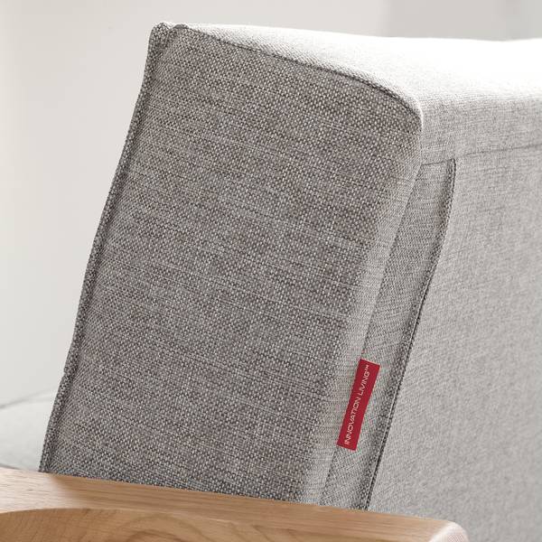Klappsofa Splitback Frej Stoff Mixed Dance: 521 Grey - Eiche Hell