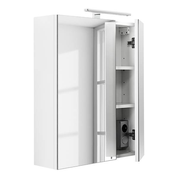 Spiegelkast met verlichting Posseik 60 inclusief verlichting - wit