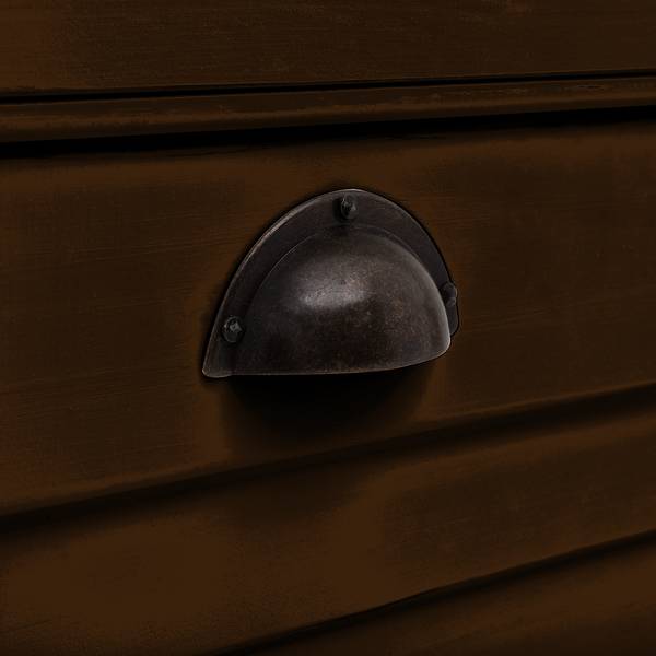 Tv-wand Sollerön II wand Sollerön II - deels massief pijnboomhout - bruin pijnboomhout/zwart