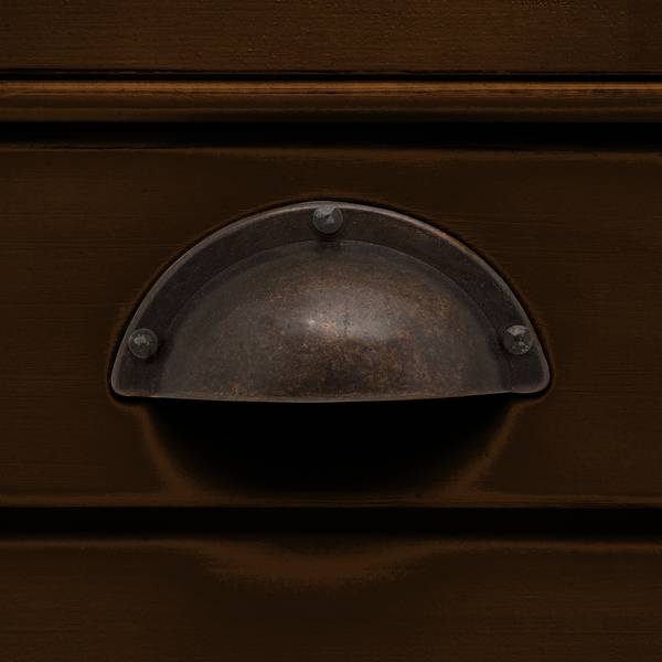 Tv-wand Sollerön II wand Sollerön II - deels massief pijnboomhout - bruin pijnboomhout/zwart