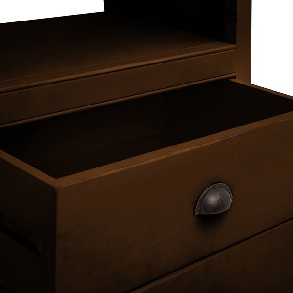 Tv-wand Sollerön II wand Sollerön II - deels massief pijnboomhout - bruin pijnboomhout/zwart