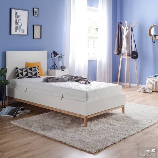 Matelas à ressorts blanc - 90 x 200cm - D3 medium