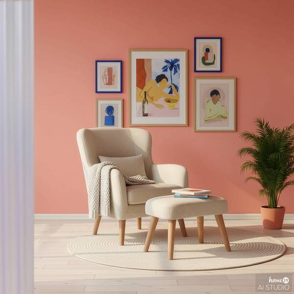 Fauteuil et repose-pieds RIBOLT Tissu Celia: Sahara