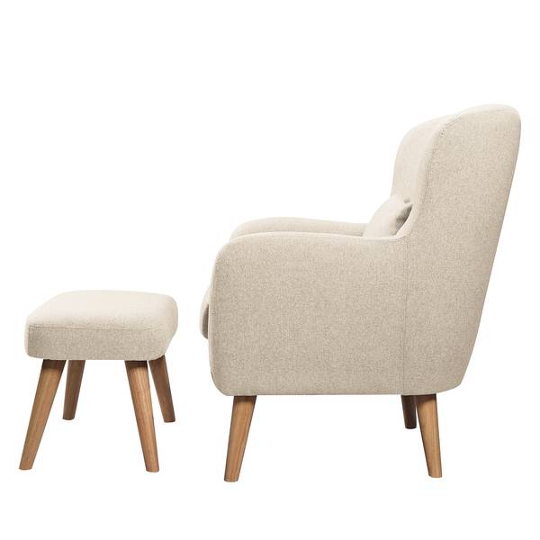 Fauteuil et repose-pieds RIBOLT Tissu Celia: Sahara