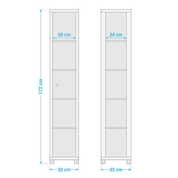 Staande vitrinekast Exhibit I zilver