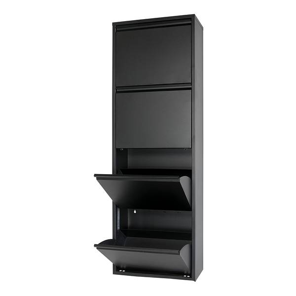 Schoenenkast Meelin III metaal - zwart