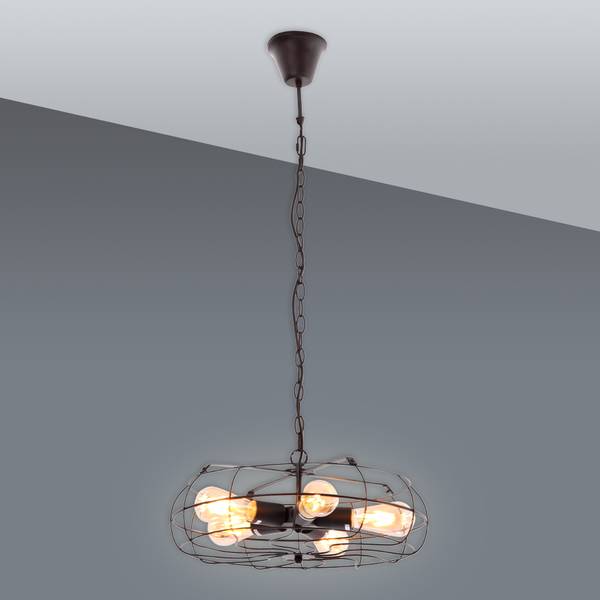 Hanglamp Steam edelstaal - 5-lichts