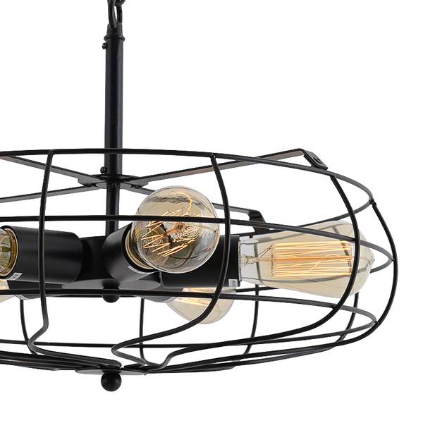 Hanglamp Steam edelstaal - 5-lichts