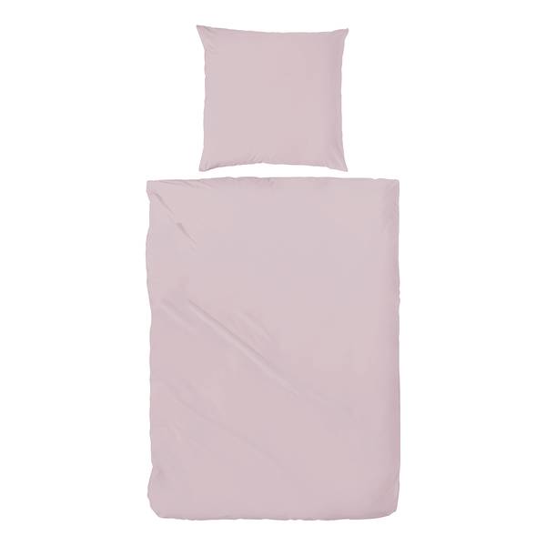 Stonewashed beddengoed Smood pure katoen - lichtroze - 135 x 200 cm + kussen 80 x 80 cm - 2-delig