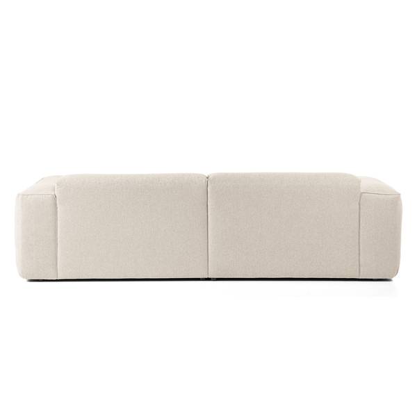Ecksofa HUDSON 1,5-Sitzer mit Longchair Webstoff Saia: Beige - Longchair davorstehend rechts